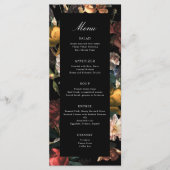 Donk Moody Romantic Floral Dutch Painterly Wedding Menu (Voorkant)