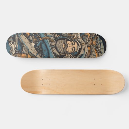 Donk psychedelic Captain Nemo Skateboard (Horizontaal)