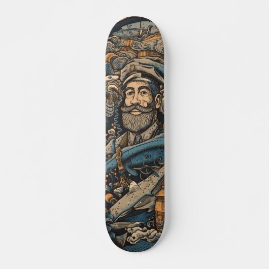 Donk psychedelic Captain Nemo Skateboard (Voorkant)