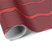 Donk Red Wavy Lines Cadeaupapier (Rol Hoek)