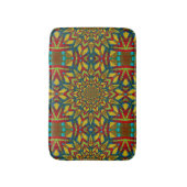 Donk Red Yellow Turquoise Geometric Pattern Ethnic Badmat (Voorkant Verticaal)