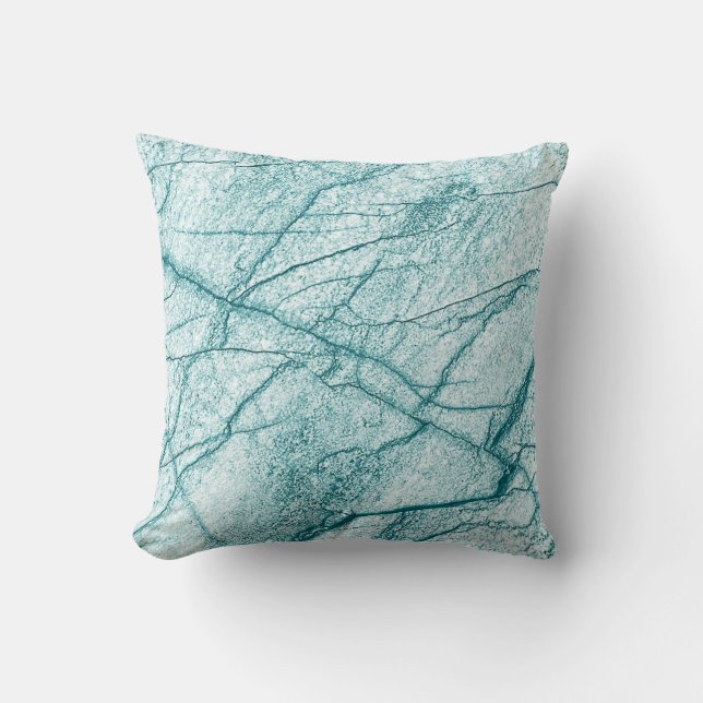 Donk Turquoise Marble Kijk Kussen (Voorkant)
