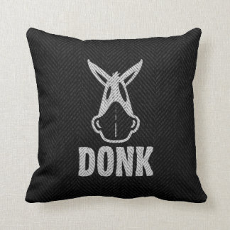 DONK - White on Black - Pillow Kussen