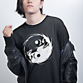 Donk Yin Yang Vampire Skull Religbol T-shirt