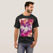 Donker Abstract Blots Achtergrond T-shirt (Voorkant volledig)