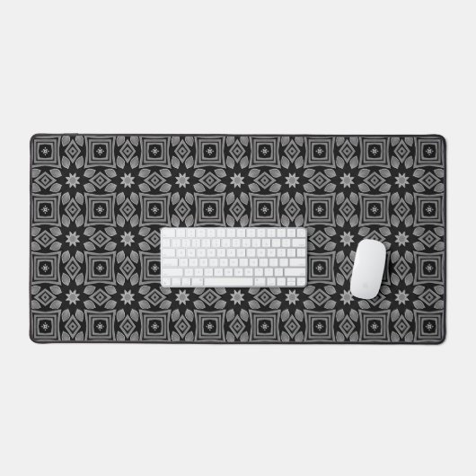 Donker Abstract geometrisch patroon Bureaumat (Keyboard & Muis)