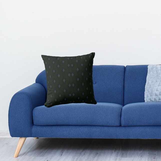 Donker Academia Harlequin Diamond Gothic patroon Kussen (Dark Academia Harlequin Diamond Gothic Pattern Throw Pillow)