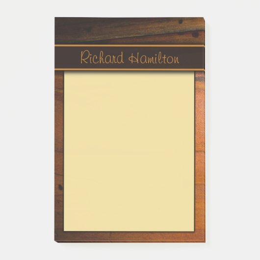 Donker Baltische Pine Faux Woood Grote Post-it® no Post-it® Notes (Voorkant)