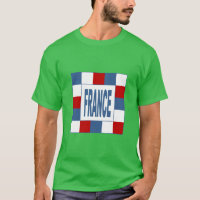 Donker basic t-shirt-shirt groene klaver FRANKRIJK