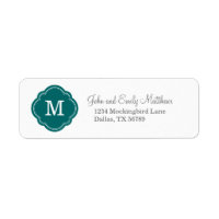 Donker Blauwgroen aangepast monogram