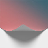 Donker Blauwgroen en helder koraal roze verloop Cadeaupapier (Hoek)