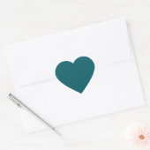 Donker Blauwgroen Hart Sticker (Envelop)