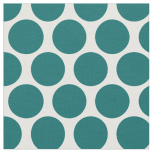 Donker Blauwgroen Mod Stippen Stof