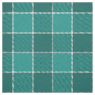 donker blauwgroen turquoise geruite plaid stof