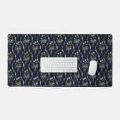 Donker bloemboog patroon esthetische bureau mat (Keyboard & Muis)