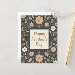 Donker Bloemen Moederdag Mom Briefkaart