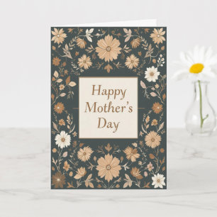 Donker Bloemen Moederdag Mom Kaart