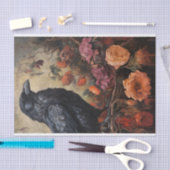 Donker Bloemen Raven Decoupage Tissuepapier (Craft)