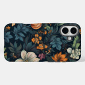 Donker  Bloemen Stoere iPhone 16 Plus Hoesje (Achterkant (horizontaal))