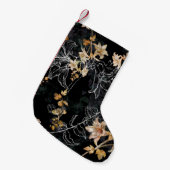 Donker Bloemen: Waterverf naadloos schilderij. Kleine Kerstsok (Voorkant (Hangend))