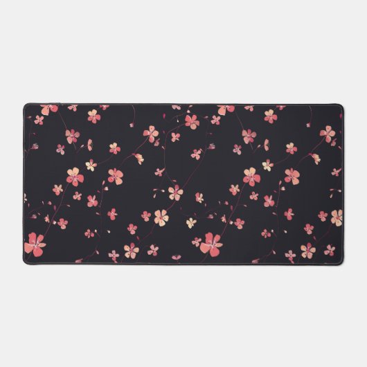 Donker Bloemig Droompatroon Bureaumat (Voorkant)