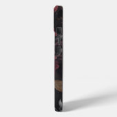 Donker bloemmonogram Case-Mate iPhone case (Achterkant / Links)