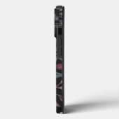 Donker bloemmonogram Case-Mate iPhone case (Achterkant / Links)