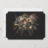 Donker bloemuitnodiging kaart (Achterkant)