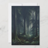 Donker bos bij schemerhuwelijk kaart (Achterkant)