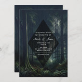Donker bos bij Twilight Wedding Kaart (Voorkant / Achterkant)