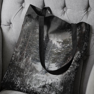 Donker bos | Snowy Forest Canvas tas