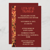 Donker Bourgondisch Thanksgiving Diner Herfstfeest Kaart (Voorkant / Achterkant)