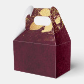 Donker Burgundy en Goud Bedankdoosjes (Voorkant Zijde)