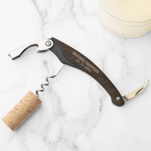 Donker Cacao Bruin Rustiek Chic Hout Grain Patroon Kurkentrekker