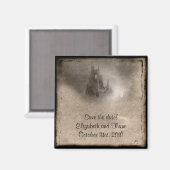 donker Castle Gothic Save the Date Magneet (Voorkant / Achterkant)