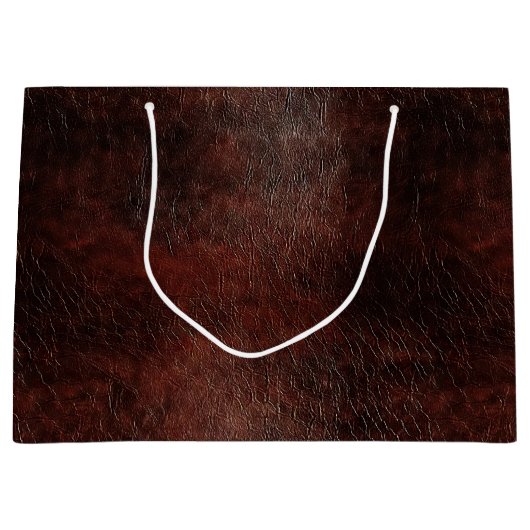 Donker chocolade bruin leer groot cadeauzakje