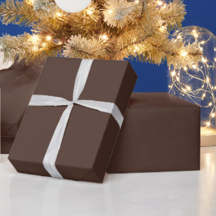 Donker Chocoladebruine Effen Kleur Cadeaupapier