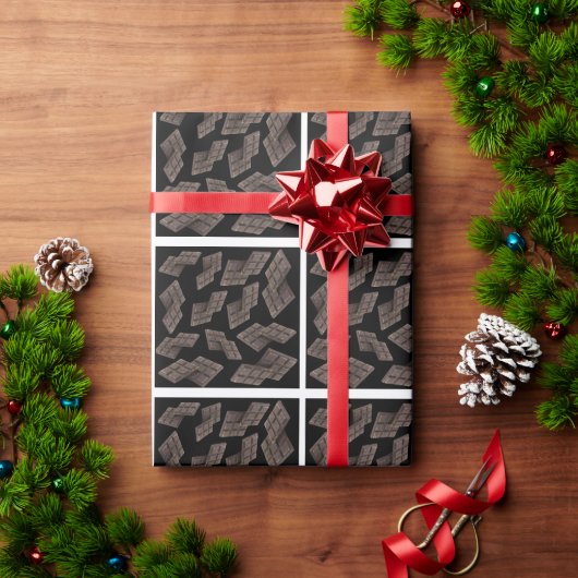 Donker chocoladepatroon cadeaupapier (Feestdagen Geschenken)