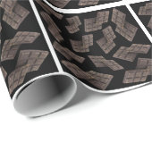 Donker chocoladepatroon cadeaupapier (Rol Hoek)