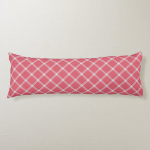 Donker Cranberry Roze Gingham Plaid Lichaamskussen