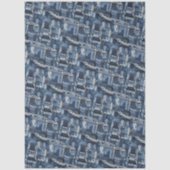 Donker distressed denim patchwork en vlechten tissuepapier (Voorkant)