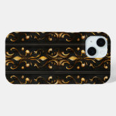 Donker elegant patroon Case-Mate iPhone case (Achterkant (horizontaal))