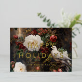 Donker Elegant  Prettige feestdagen Minimalistisch (Staand Voorkant)