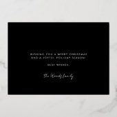 Donker Elegant  Prettige feestdagen Minimalistisch (Achterkant)