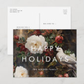 Donker Elegant  Prettige feestdagen Minimalistisch (Voorkant / Achterkant)