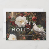 Donker Elegant Prettige feestdagen Minimalistisch Feestdagenkaart (Voorkant)