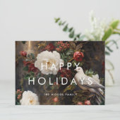 Donker Elegant Prettige feestdagen Minimalistisch Feestdagenkaart (Staand voorkant)