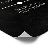 Donker Elegante Herfst Bloemen Wedding Orde van Ev Poster (Hoek)