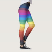 Donker en licht Regenboog horizontale strepen patr Leggings (Rechts)