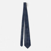 Donker en lichtblauw Denim Stripe Stropdas (Achterkant)